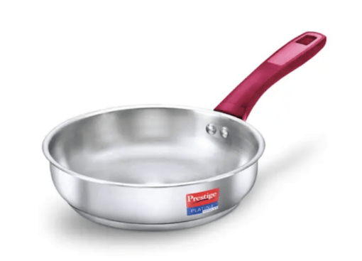 Prestige Platina Popular Stainless Steel Unique Impact Forged Bottom Fry Pan (Silver) 22cm